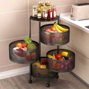4 Layer Round Shape Kitchen Rack