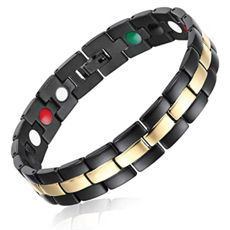Bracelet Titanium Magnetic Double Row 4 Element